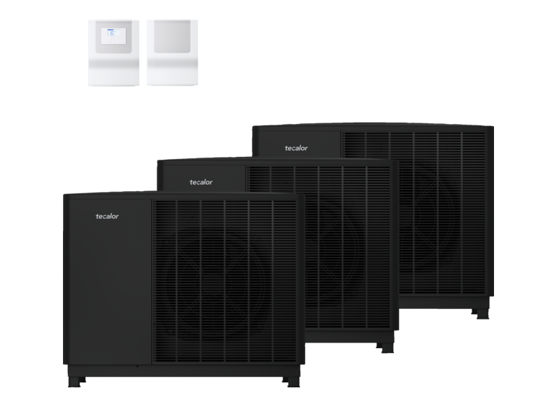 tecalor Luft-Wasser-W&auml;rmepumpen TTL 10.1 ACS eco 3er Set