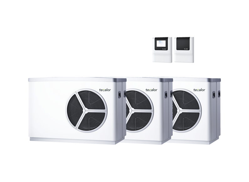 tecalor Luft-Wasser-Wärmepumpen TTL 25 A 3er Set